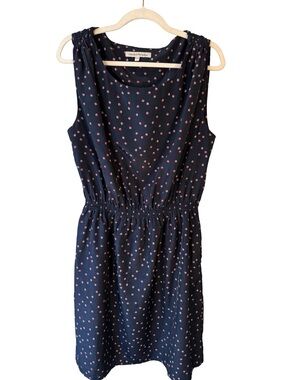 Catherine Malandrino Navy MIDI Dress with Pockets Size XL Minimalist Summer Work